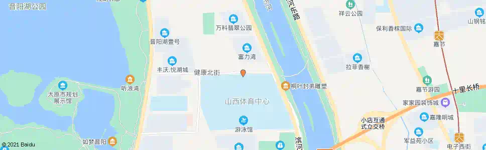 太原体育中心北门_公交站地图_太原公交_妙搜公交查询2025