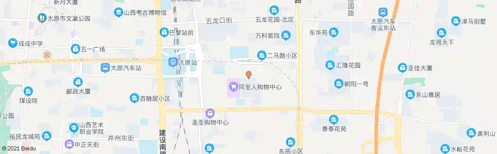 太原朝阳街二巷_公交站地图_太原公交_妙搜公交查询2025