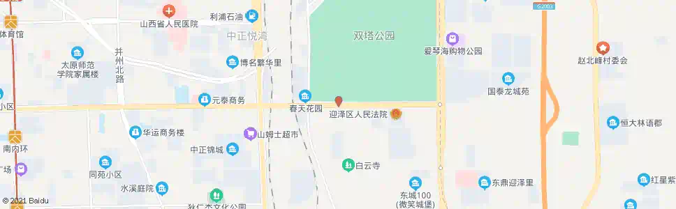 太原南内环东街双塔南路口_公交站地图_太原公交_妙搜公交查询2025