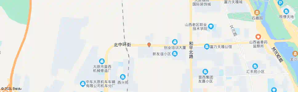 太原北中环汾西路口(安广小区)_公交站地图_太原公交_妙搜公交查询2025