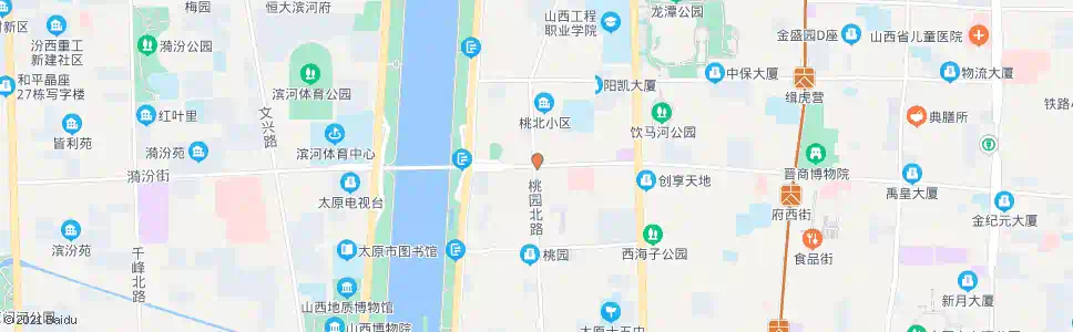太原府西街桃园北路口_公交站地图_太原公交_妙搜公交查询2025