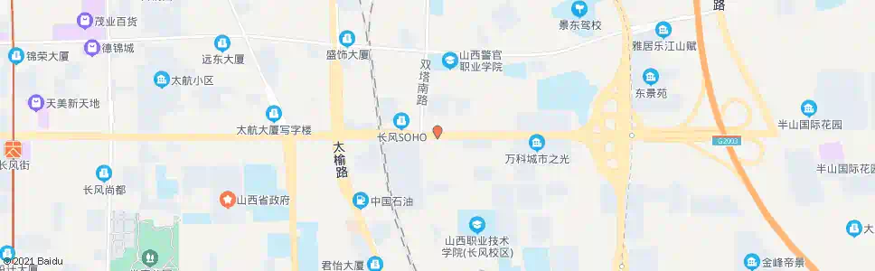 太原长风街双塔南路口_公交站地图_太原公交_妙搜公交查询2025