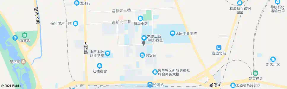 太原迎新街_公交站地图_太原公交_妙搜公交查询2025