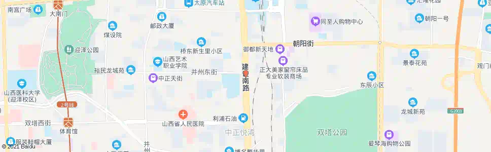 太原并州东街建设南路口_公交站地图_太原公交_妙搜公交查询2025