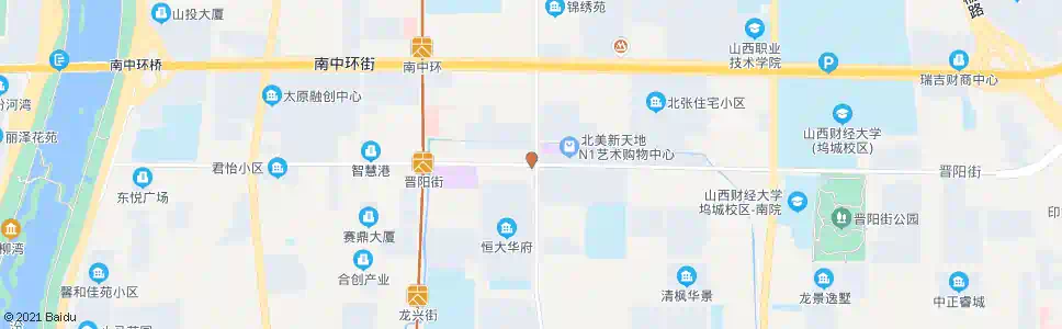 太原体育路晋阳街口_公交站地图_太原公交_妙搜公交查询2025