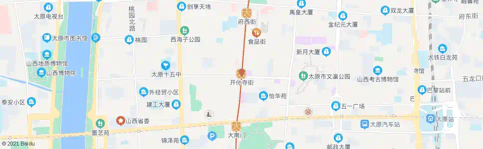 太原开化寺街_公交站地图_太原公交_妙搜公交查询2025