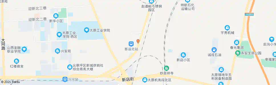 太原北社_公交站地图_太原公交_妙搜公交查询2025