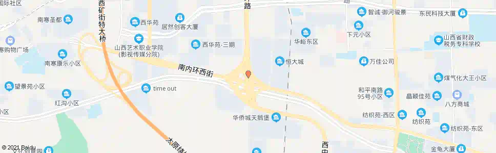 太原西中环南内环西街口_公交站地图_太原公交_妙搜公交查询2025