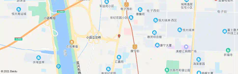 太原汾东北路富康街口_公交站地图_太原公交_妙搜公交查询2025