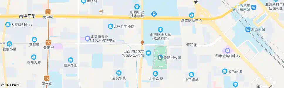 太原坞城南路晋阳街口_公交站地图_太原公交_妙搜公交查询2025