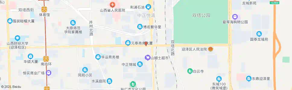 太原南内环建设南路口_公交站地图_太原公交_妙搜公交查询2025