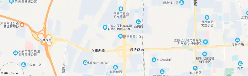 太原石膏厂街西中环口_公交站地图_太原公交_妙搜公交查询2025