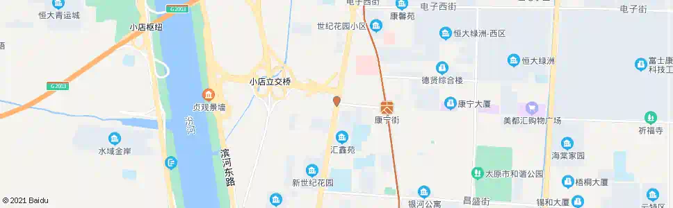 太原汾东北路康宁街口_公交站地图_太原公交_妙搜公交查询2025