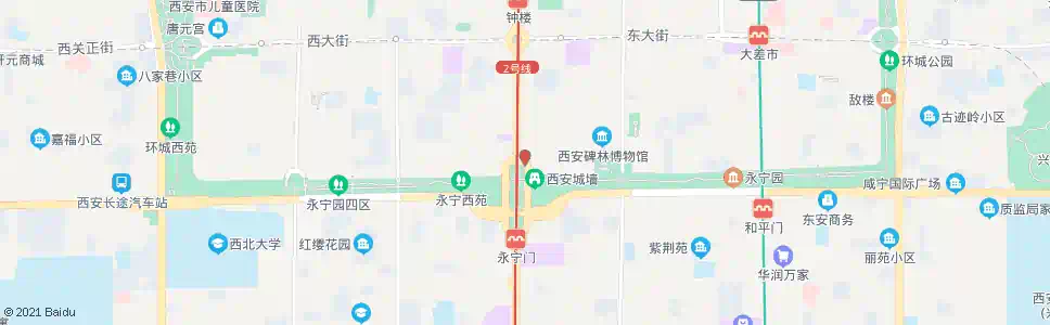西安南门(里)_公交站地图_西安公交_妙搜公交查询2025