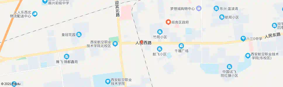 西安阎良人人乐_公交站地图_西安公交_妙搜公交查询2025