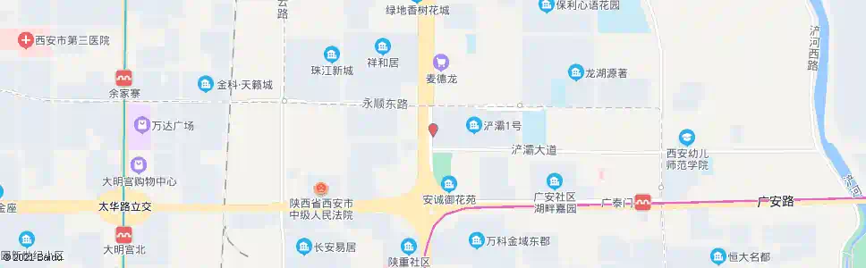 西安浐灞大道西口_公交站地图_西安公交_妙搜公交查询2025