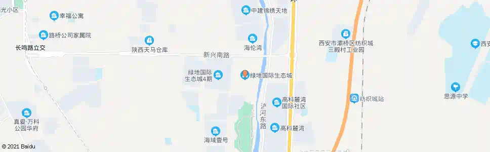 西安绿地国际生态城_公交站地图_西安公交_妙搜公交查询2025