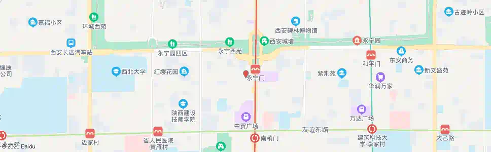 西安箭门商场_公交站地图_西安公交_妙搜公交查询2025