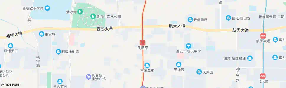 西安枫栖路口_公交站地图_西安公交_妙搜公交查询2025