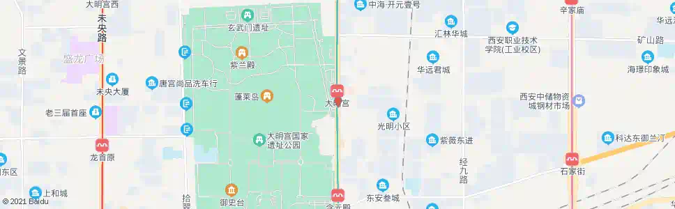 西安大明宫含元殿_公交站地图_西安公交_妙搜公交查询2025