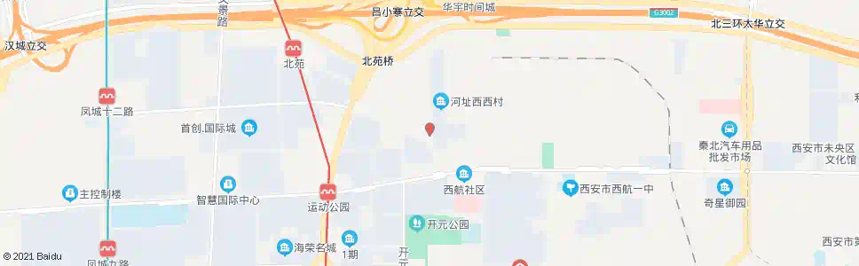 西安河址西_公交站地图_西安公交_妙搜公交查询2025