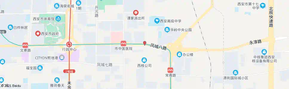 西安凤城八路渭滨路口_公交站地图_西安公交_妙搜公交查询2025