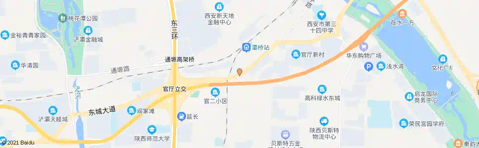 西安官厅立交东_公交站地图_西安公交_妙搜公交查询2025