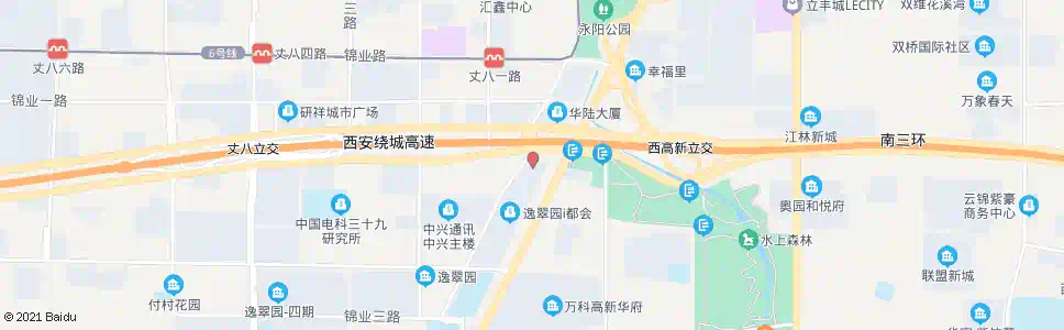 西安逸翠园_公交站地图_西安公交_妙搜公交查询2025
