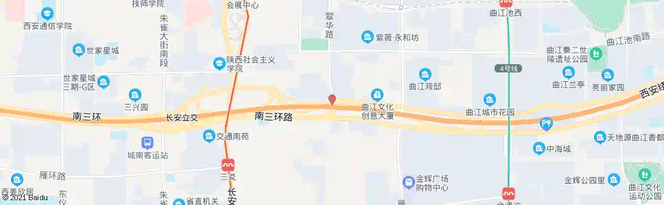 西安长安立交_公交站地图_西安公交_妙搜公交查询2025