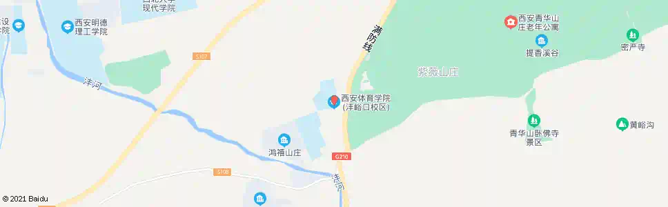 西安体院沣峪口校区_公交站地图_西安公交_妙搜公交查询2025