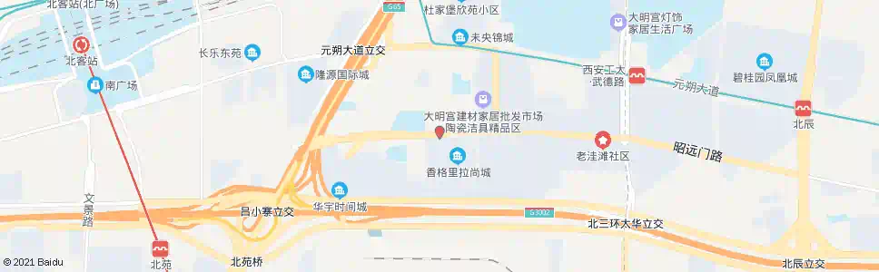 西安老洼滩_公交站地图_西安公交_妙搜公交查询2025