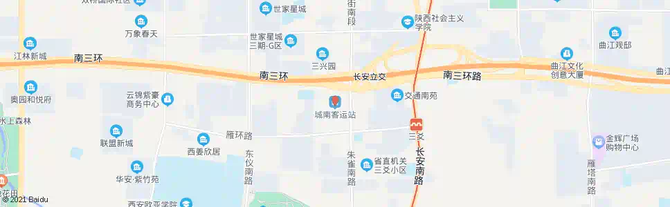 西安城南客运站南门_公交站地图_西安公交_妙搜公交查询2025