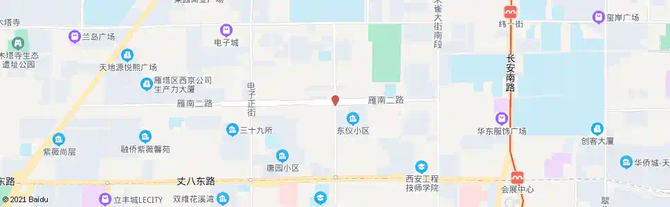 西安雁南路_公交站地图_西安公交_妙搜公交查询2025