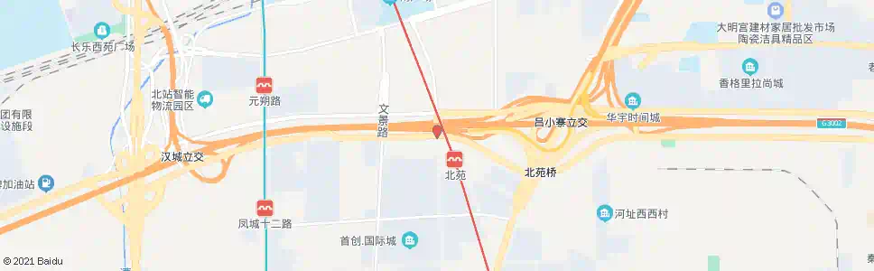 西安北三环路口_公交站地图_西安公交_妙搜公交查询2025