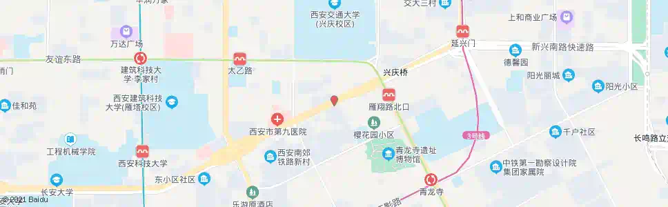 西安武警医院_公交站地图_西安公交_妙搜公交查询2025