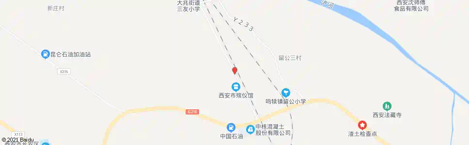 西安留公三村_公交站地图_西安公交_妙搜公交查询2025