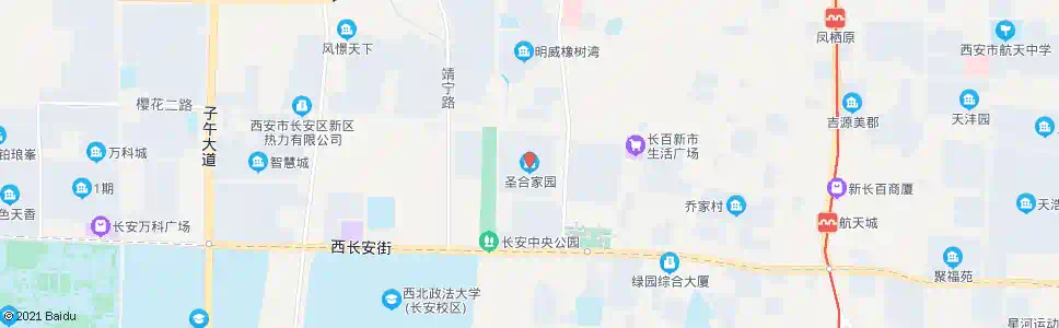 西安圣合家园_公交站地图_西安公交_妙搜公交查询2025