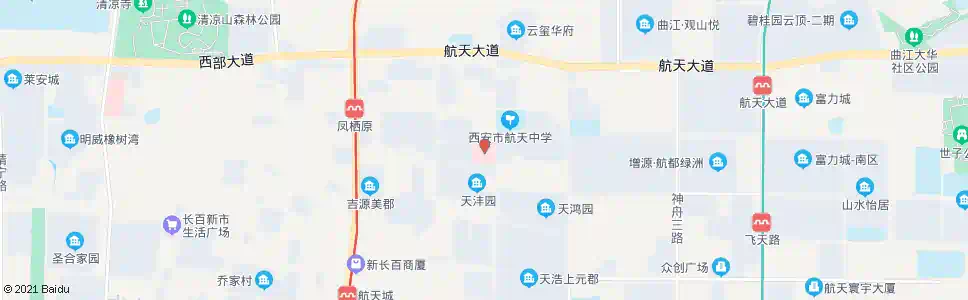 西安航天总医院_公交站地图_西安公交_妙搜公交查询2025