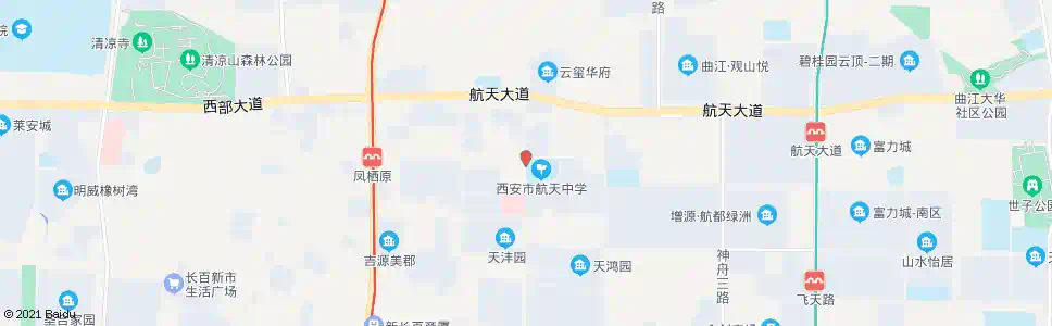 西安凤栖东路航天西路口_公交站地图_西安公交_妙搜公交查询2025