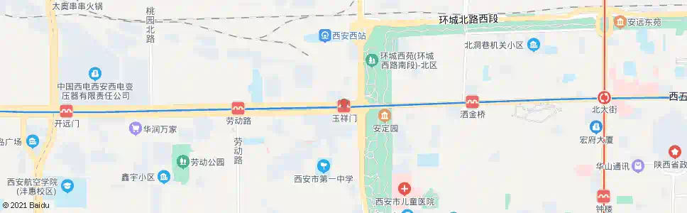 西安玉祥门站_公交站地图_西安公交_妙搜公交查询2025