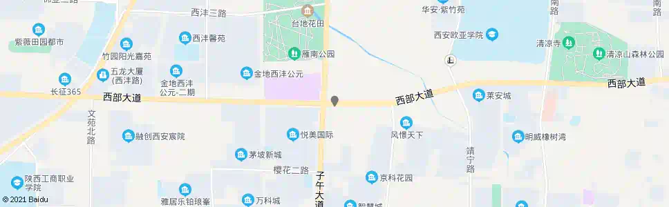 西安西部大道子午大道口_公交站地图_西安公交_妙搜公交查询2025