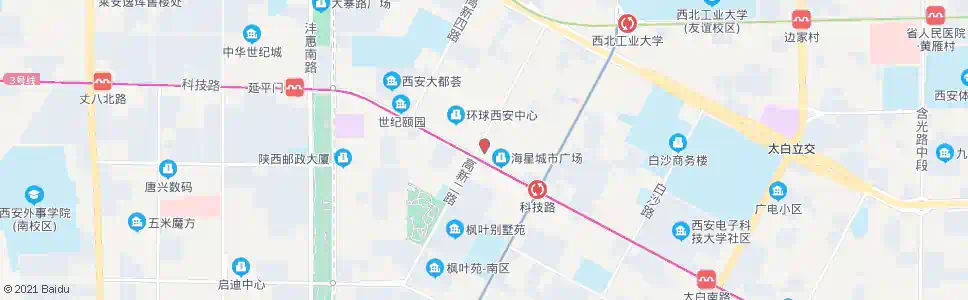 西安亚美大厦_公交站地图_西安公交_妙搜公交查询2025