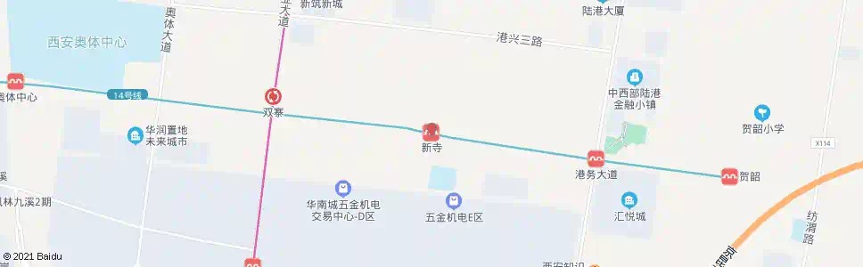 西安新寺_公交站地图_西安公交_妙搜公交查询2025