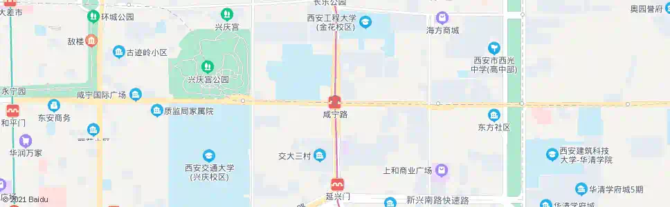 西安咸宁路站_公交站地图_西安公交_妙搜公交查询2025