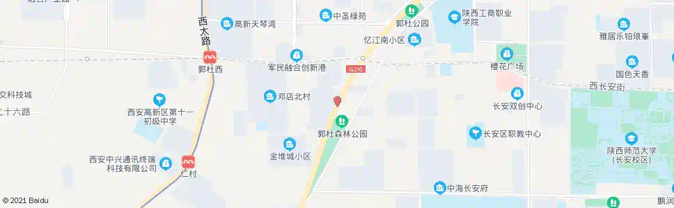西安长安国际企业_公交站地图_西安公交_妙搜公交查询2025