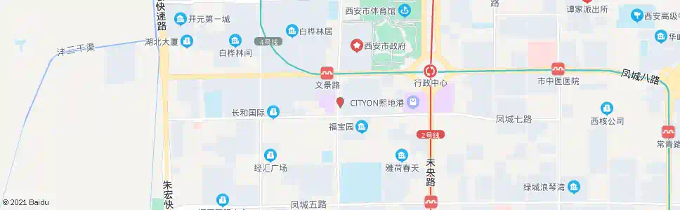 西安文景路凤城七路口_公交站地图_西安公交_妙搜公交查询2025