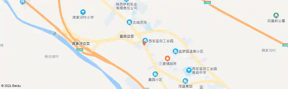 西安西蓝高速路口_公交站地图_西安公交_妙搜公交查询2025