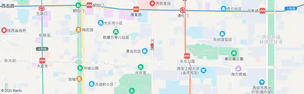 西安兴庆路_公交站地图_西安公交_妙搜公交查询2025