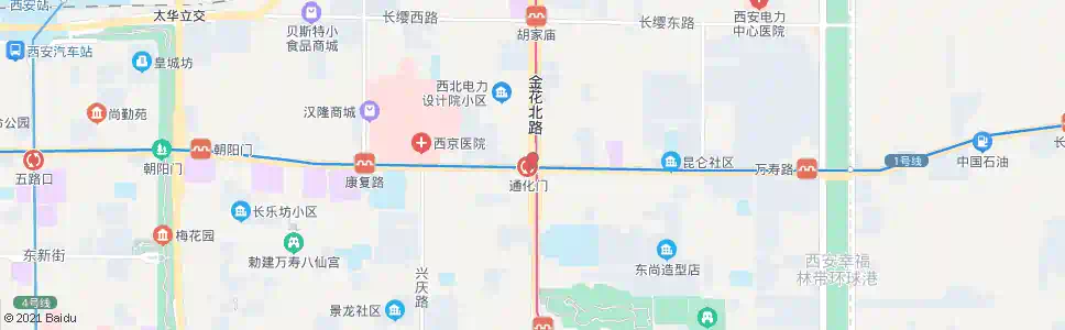 西安通化门站_公交站地图_西安公交_妙搜公交查询2025