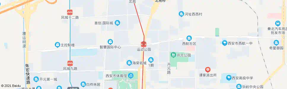 西安运动公园站_公交站地图_西安公交_妙搜公交查询2025